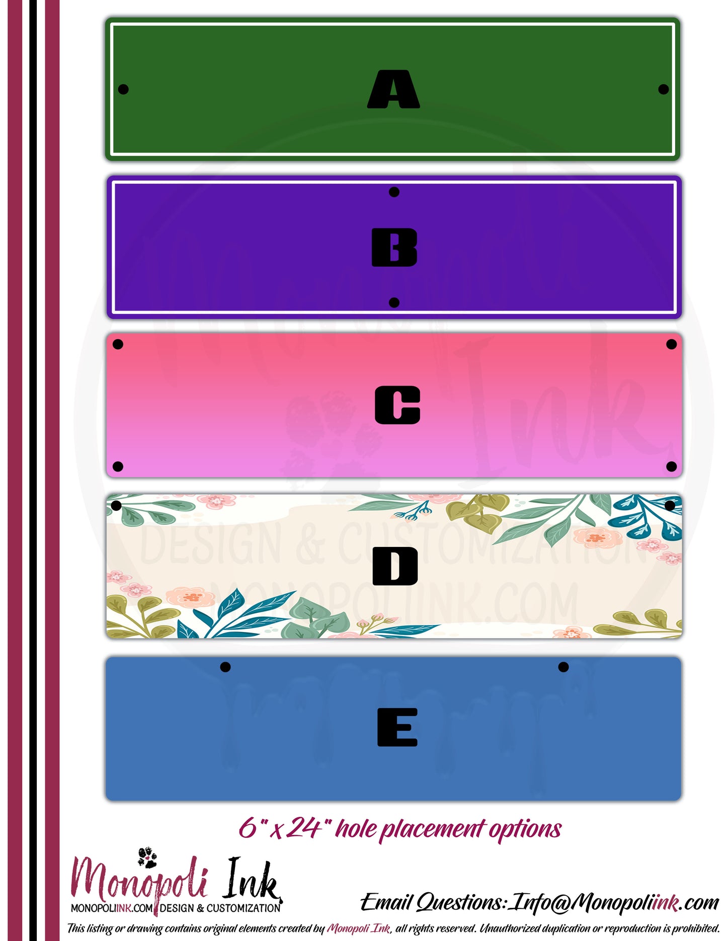 6" x 24" Aluminum Composite Sign Panels