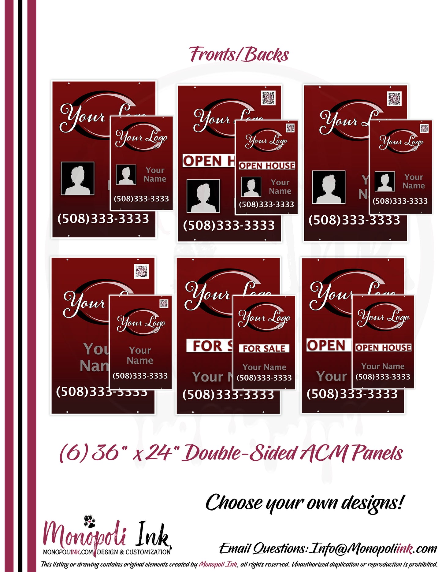 36" x 24" Aluminum Composite Sign Panels