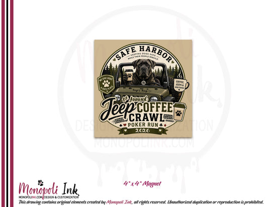 Safe Harbor Jeep Coffee Crawl Magnets