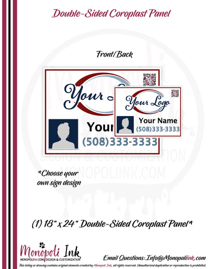 18" x 24" Coroplast Step-Stake/Lawn/Yard Signs