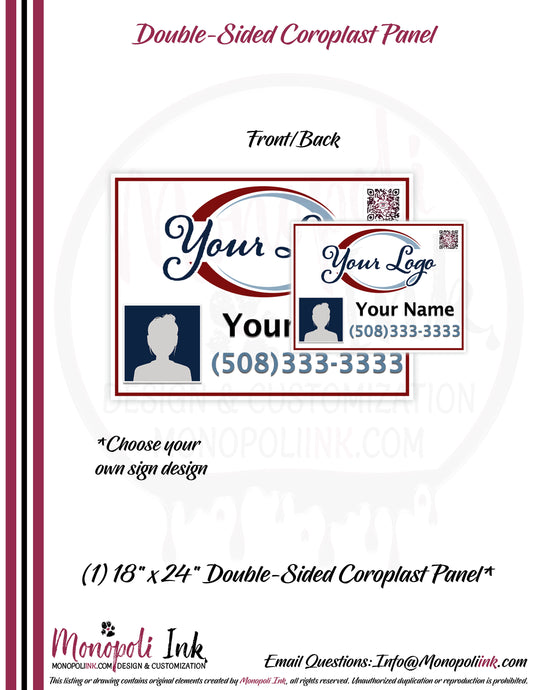 18" x 24" Coroplast Step-Stake/Lawn/Yard Signs