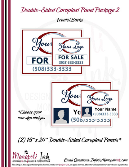 18" x 24" Coroplast Step-Stake/Lawn/Yard Signs