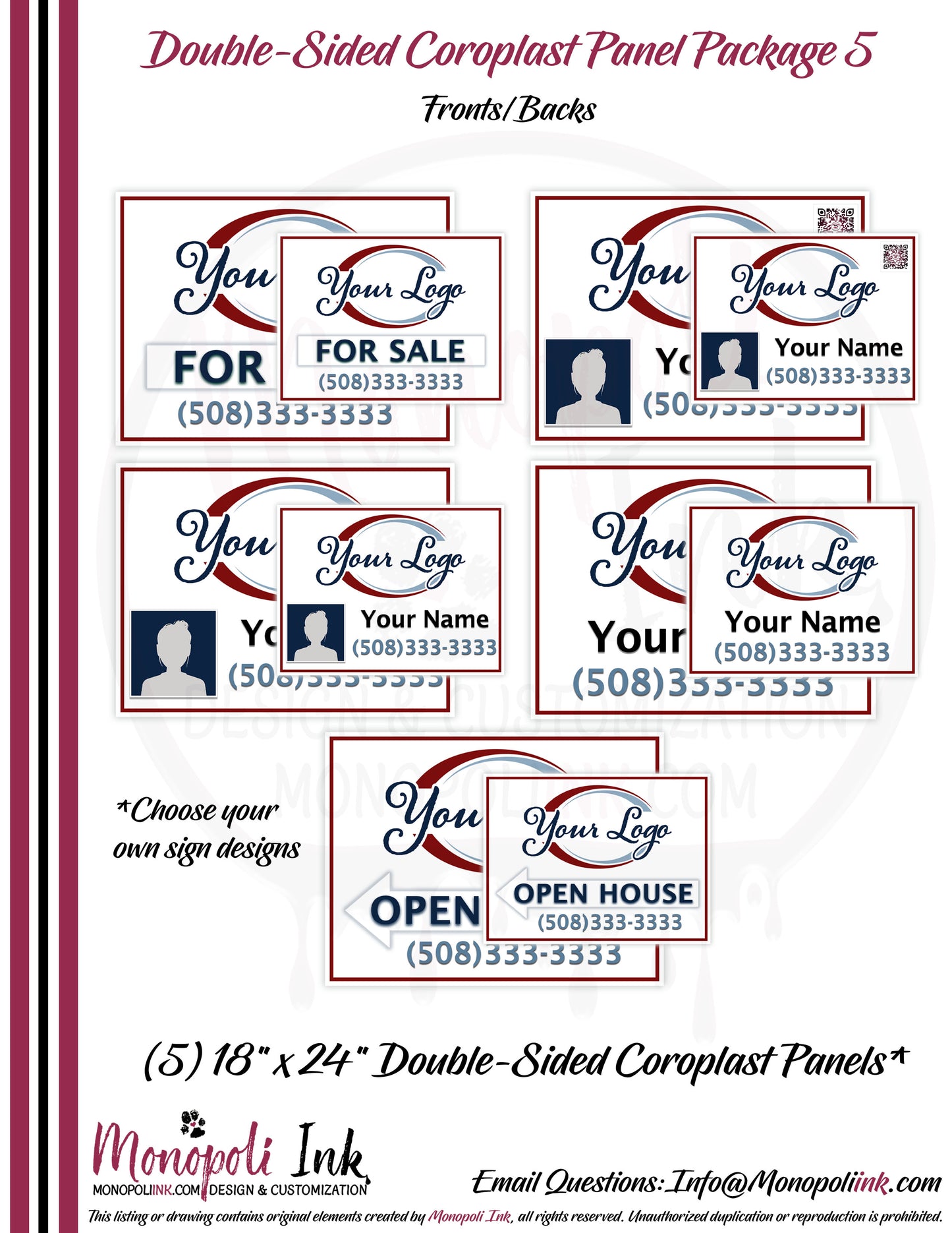 18" x 24" Coroplast Step-Stake/Lawn/Yard Signs