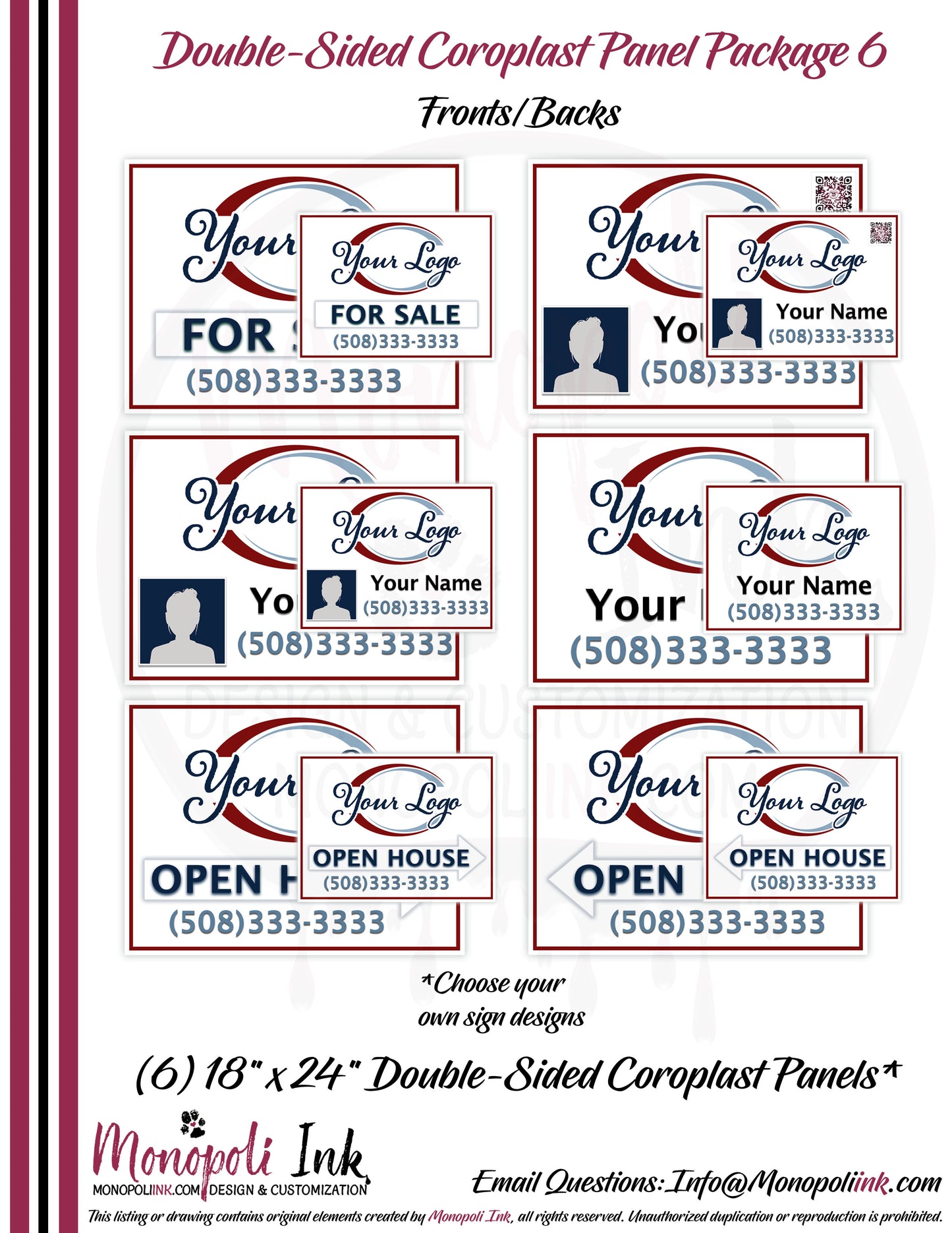 18" x 24" Coroplast Step-Stake/Lawn/Yard Signs