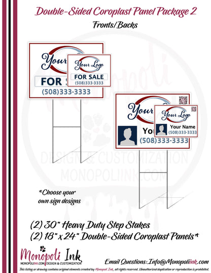 18" x 24" Coroplast Step-Stake/Lawn/Yard Signs
