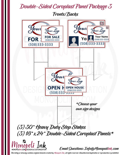 18" x 24" Coroplast Step-Stake/Lawn/Yard Signs