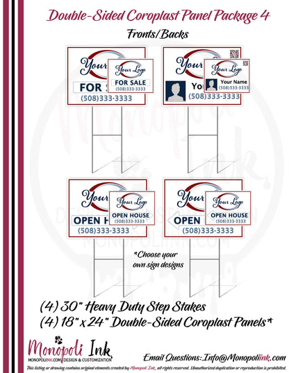 18" x 24" Coroplast Step-Stake/Lawn/Yard Signs