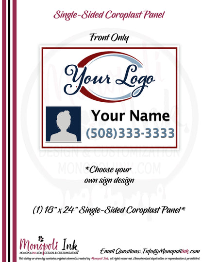 18" x 24" Coroplast Step-Stake/Lawn/Yard Signs