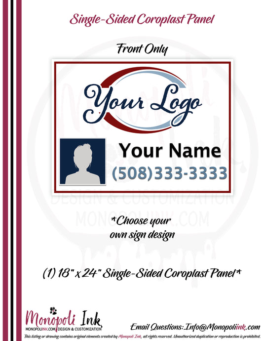 18" x 24" Coroplast Step-Stake/Lawn/Yard Signs