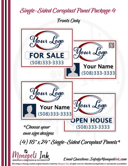 18" x 24" Coroplast Step-Stake/Lawn/Yard Signs