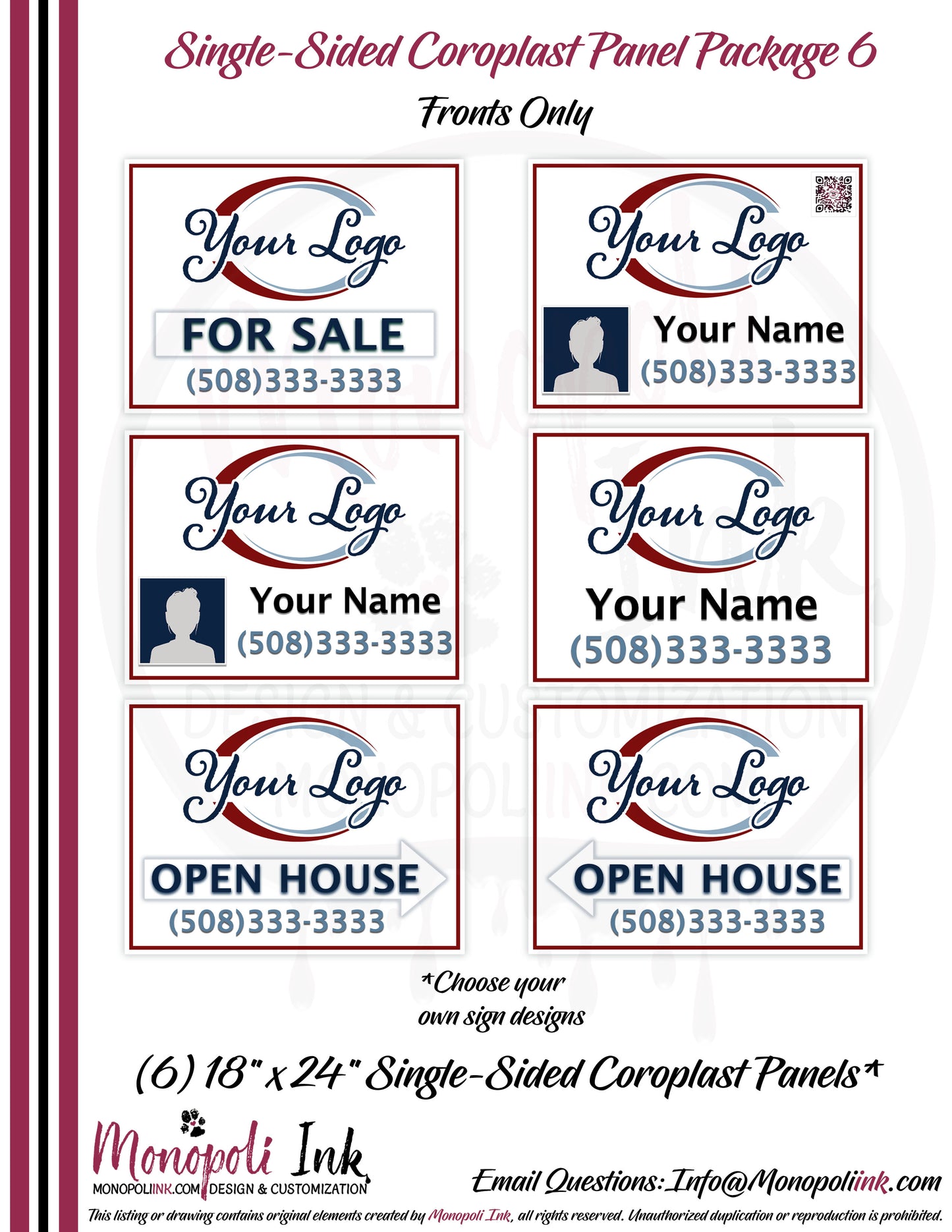 18" x 24" Coroplast Step-Stake/Lawn/Yard Signs