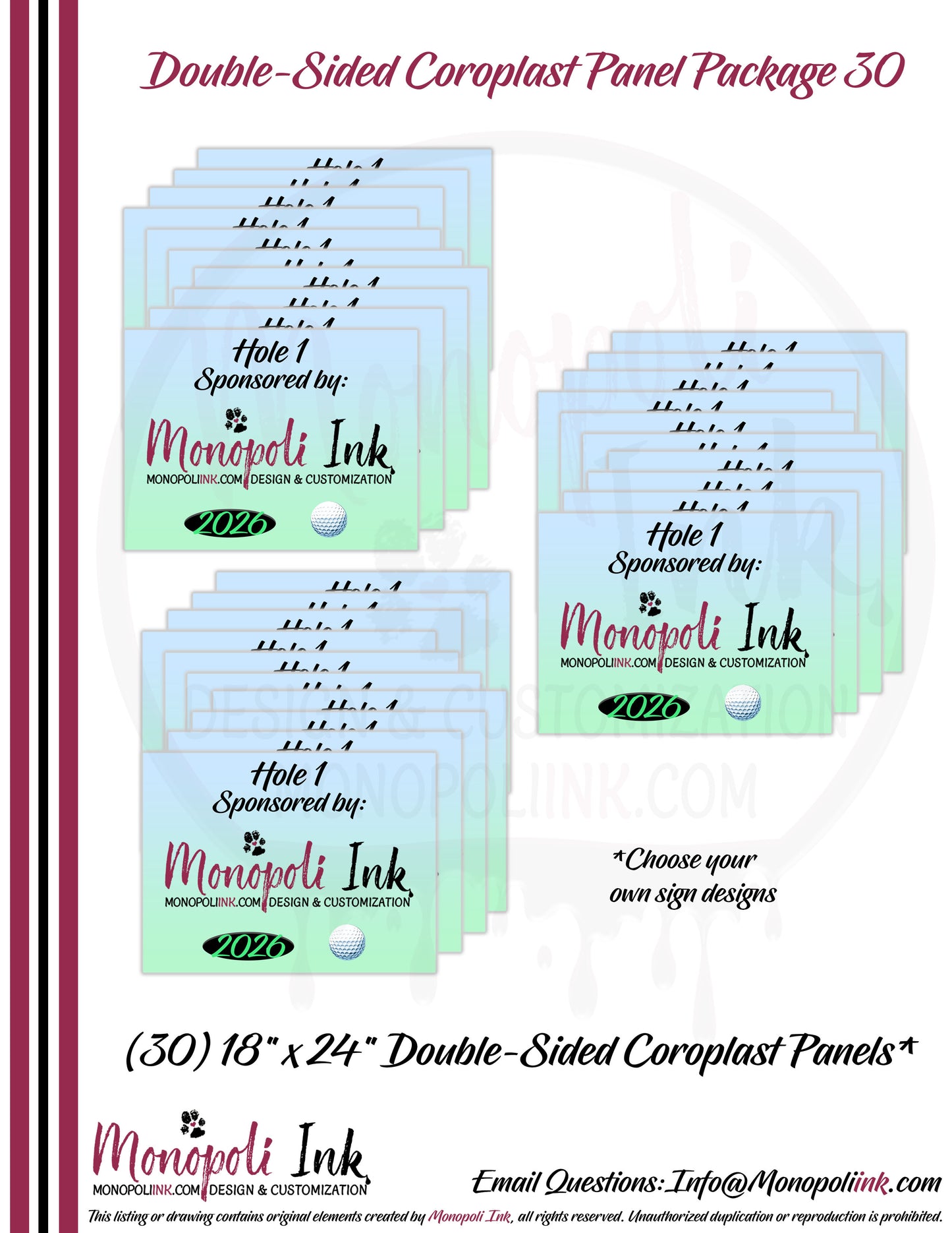 18" x 24" Coroplast Step-Stake/Lawn/Yard Signs