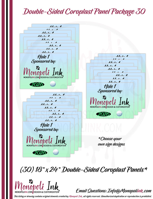 18" x 24" Single & Double-Sided Coroplast Step-Stake/Lawn/Yard Signs