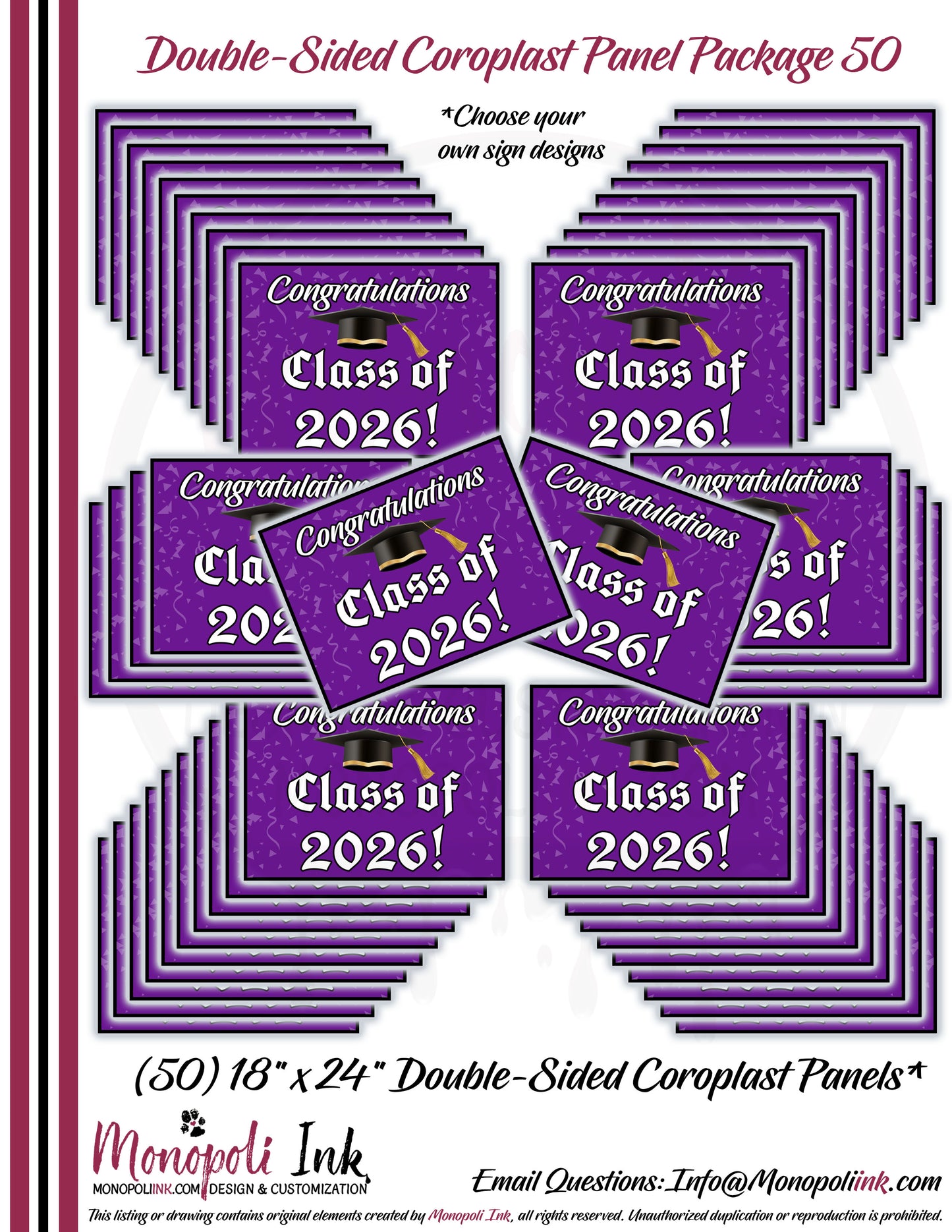 18" x 24" Coroplast Step-Stake/Lawn/Yard Signs