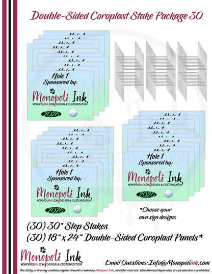 18" x 24" Coroplast Step-Stake/Lawn/Yard Signs