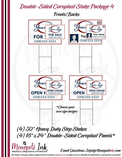18" x 24" Coroplast Step-Stake/Lawn/Yard Signs