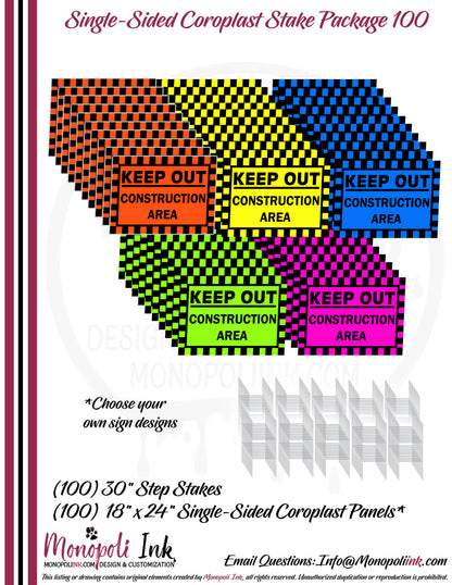 18" x 24" Coroplast Step-Stake/Lawn/Yard Signs