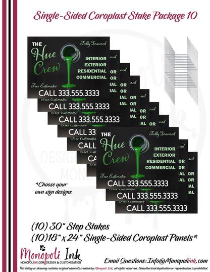 18" x 24" Coroplast Step-Stake/Lawn/Yard Signs