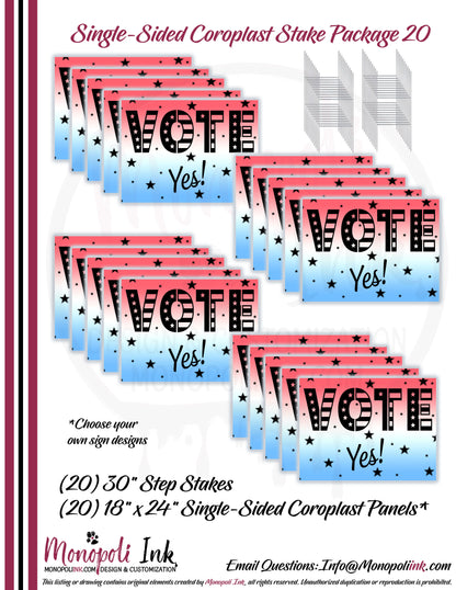 18" x 24" Coroplast Step-Stake/Lawn/Yard Signs
