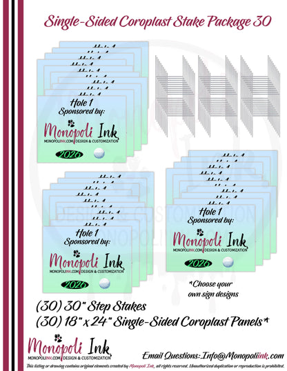 18" x 24" Coroplast Step-Stake/Lawn/Yard Signs