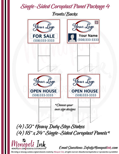 18" x 24" Coroplast Step-Stake/Lawn/Yard Signs