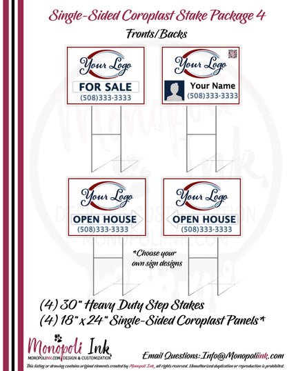 18" x 24" Coroplast Step-Stake/Lawn/Yard Signs
