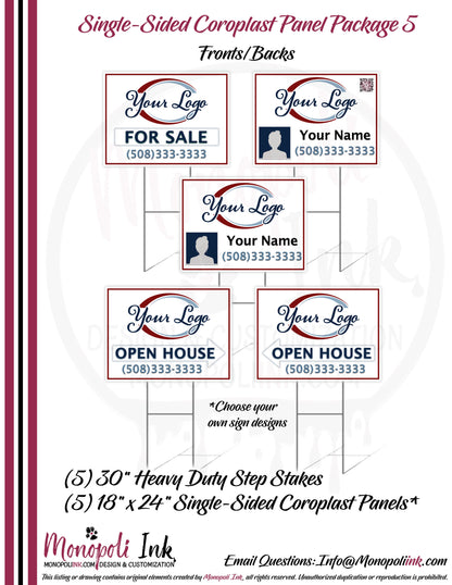 18" x 24" Coroplast Step-Stake/Lawn/Yard Signs