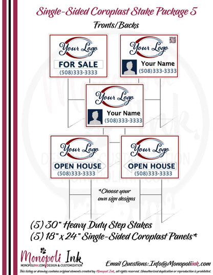 18" x 24" Coroplast Step-Stake/Lawn/Yard Signs