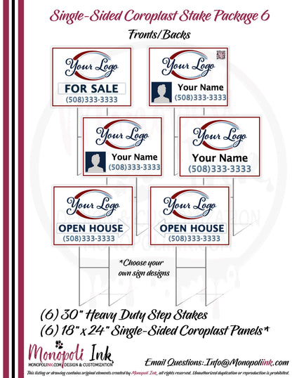 18" x 24" Coroplast Step-Stake/Lawn/Yard Signs