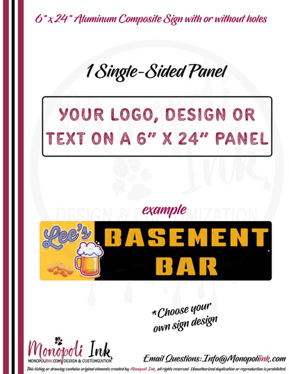 6" x 24" Aluminum Composite Sign Panels