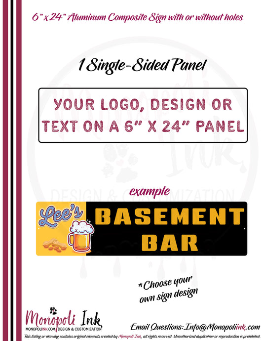6" x 24" Aluminum Composite Sign Panels