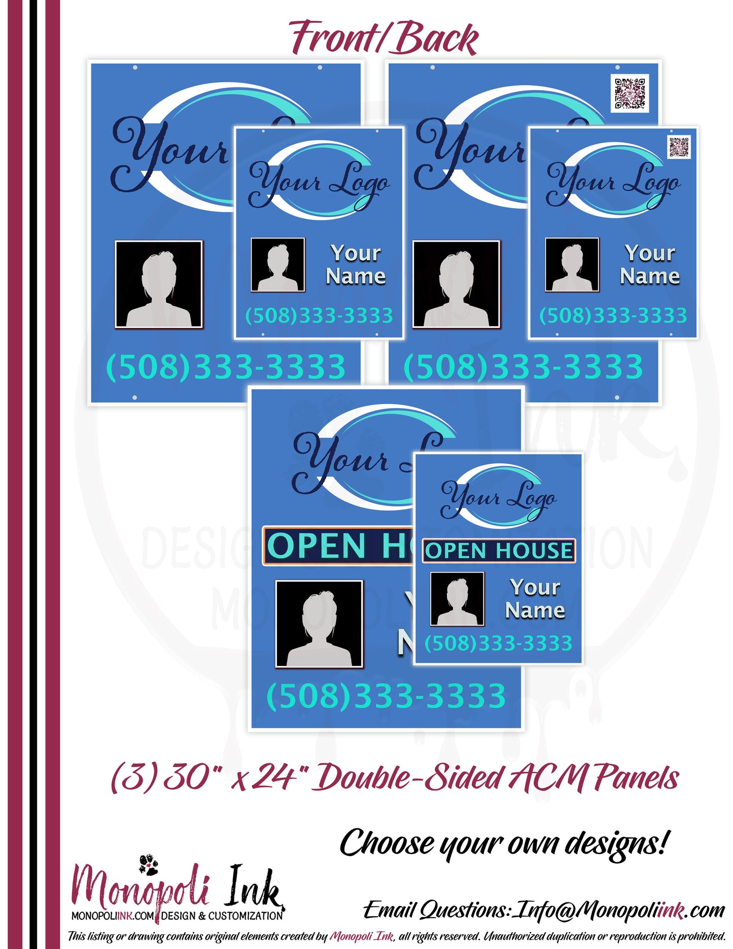 30" x 24" Aluminum Composite Real Estate Sign Panels