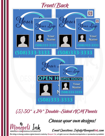 30" x 24" Aluminum Composite Real Estate Sign Panels