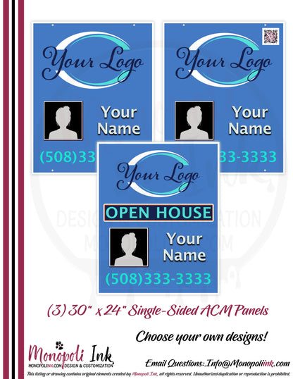 30" x 24" Aluminum Composite Real Estate Sign Panels