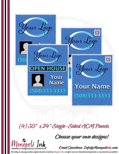 30" x 24" Aluminum Composite Real Estate Sign Panels