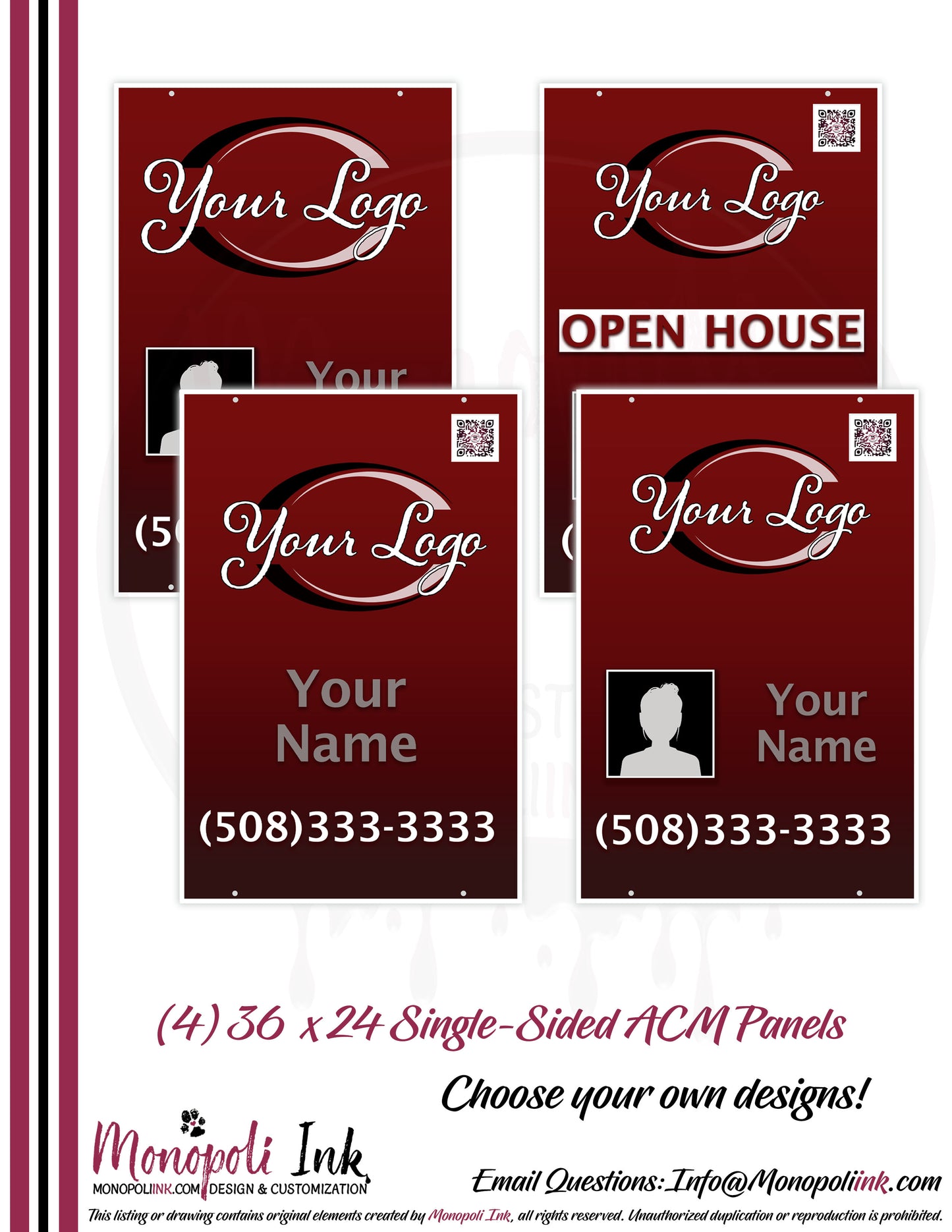 36" x 24" Aluminum Composite Sign Panels