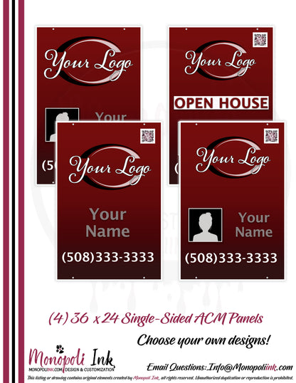 36" x 24" Aluminum Composite Sign Panels