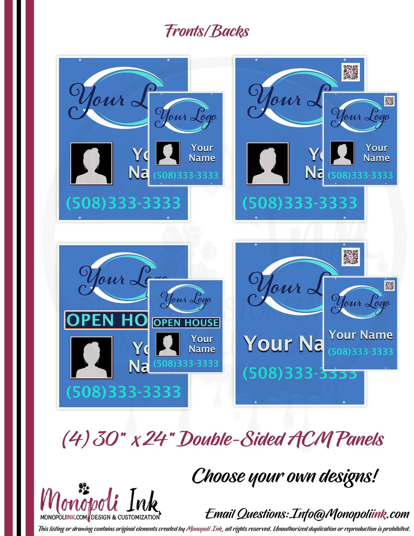 30" x 24" Aluminum Composite Real Estate Sign Panels