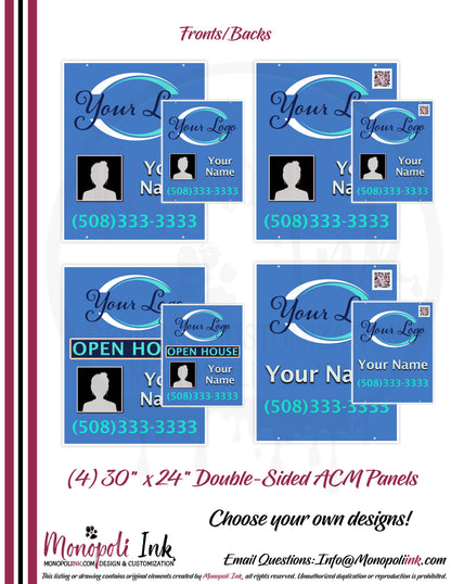30" x 24" Aluminum Composite Real Estate Sign Panels