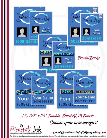 30" x 24" Aluminum Composite Real Estate Sign Panels