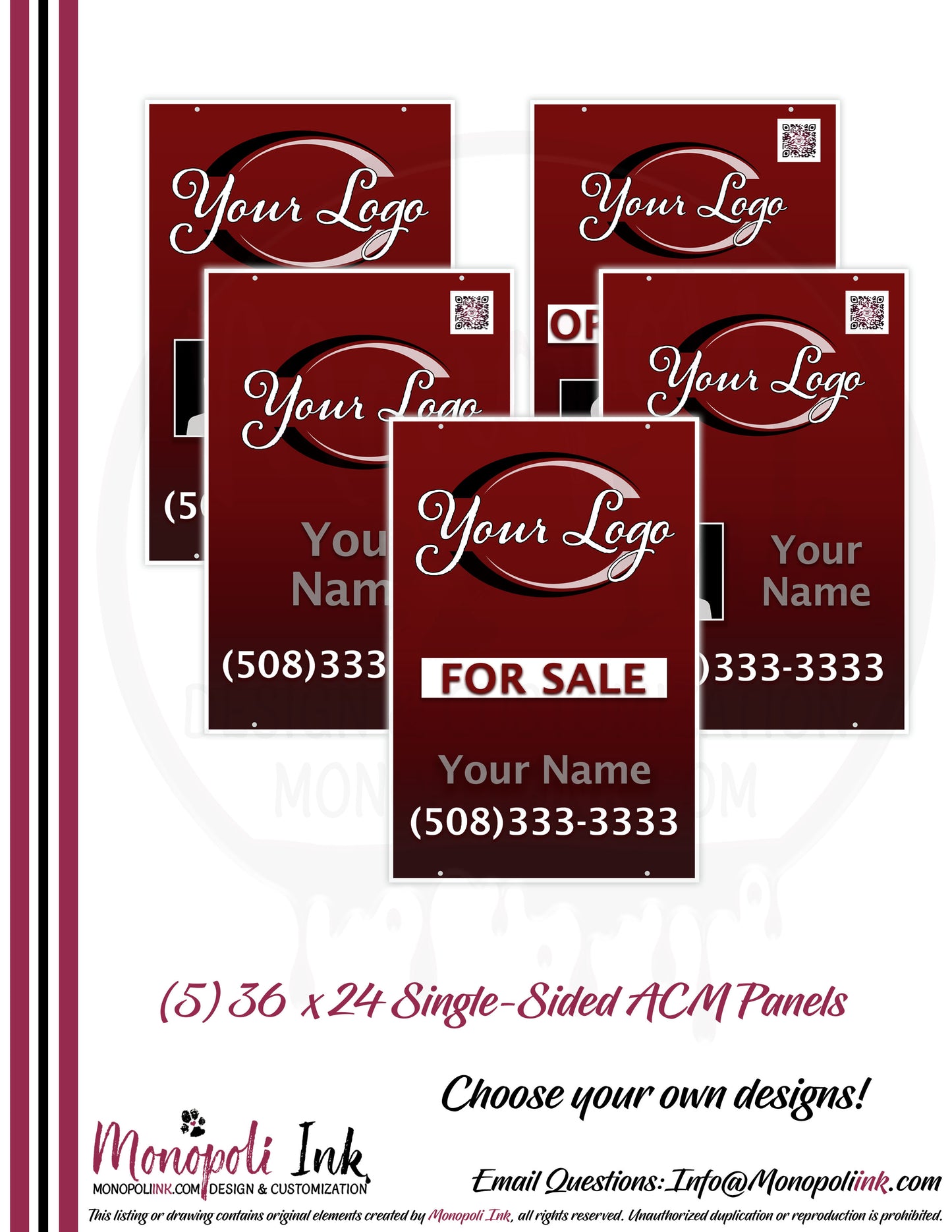 36" x 24" Aluminum Composite Sign Panels