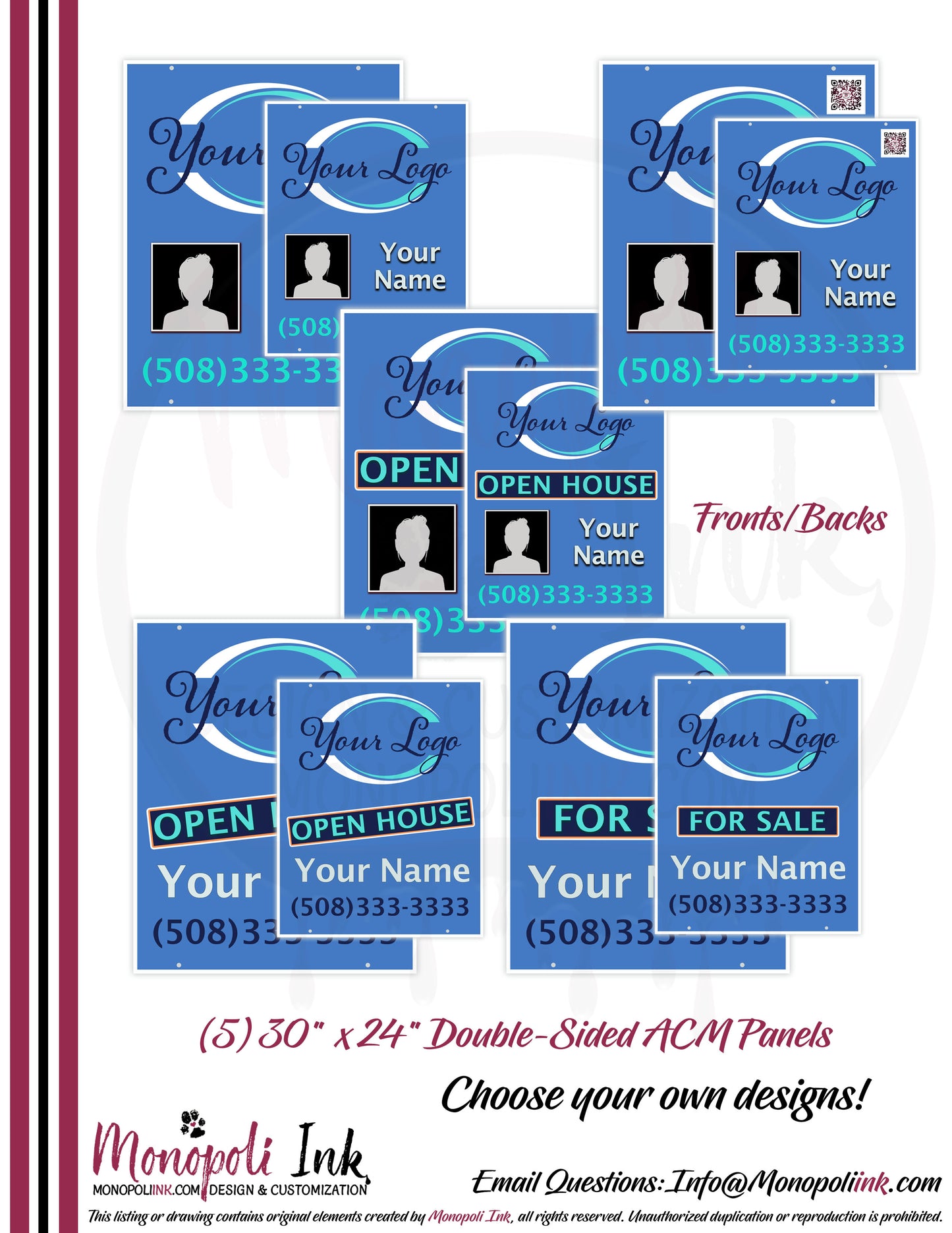 30" x 24" Aluminum Composite Real Estate Sign Panels
