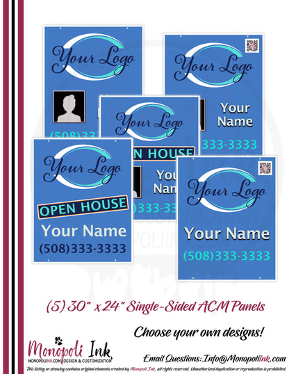 30" x 24" Aluminum Composite Real Estate Sign Panels
