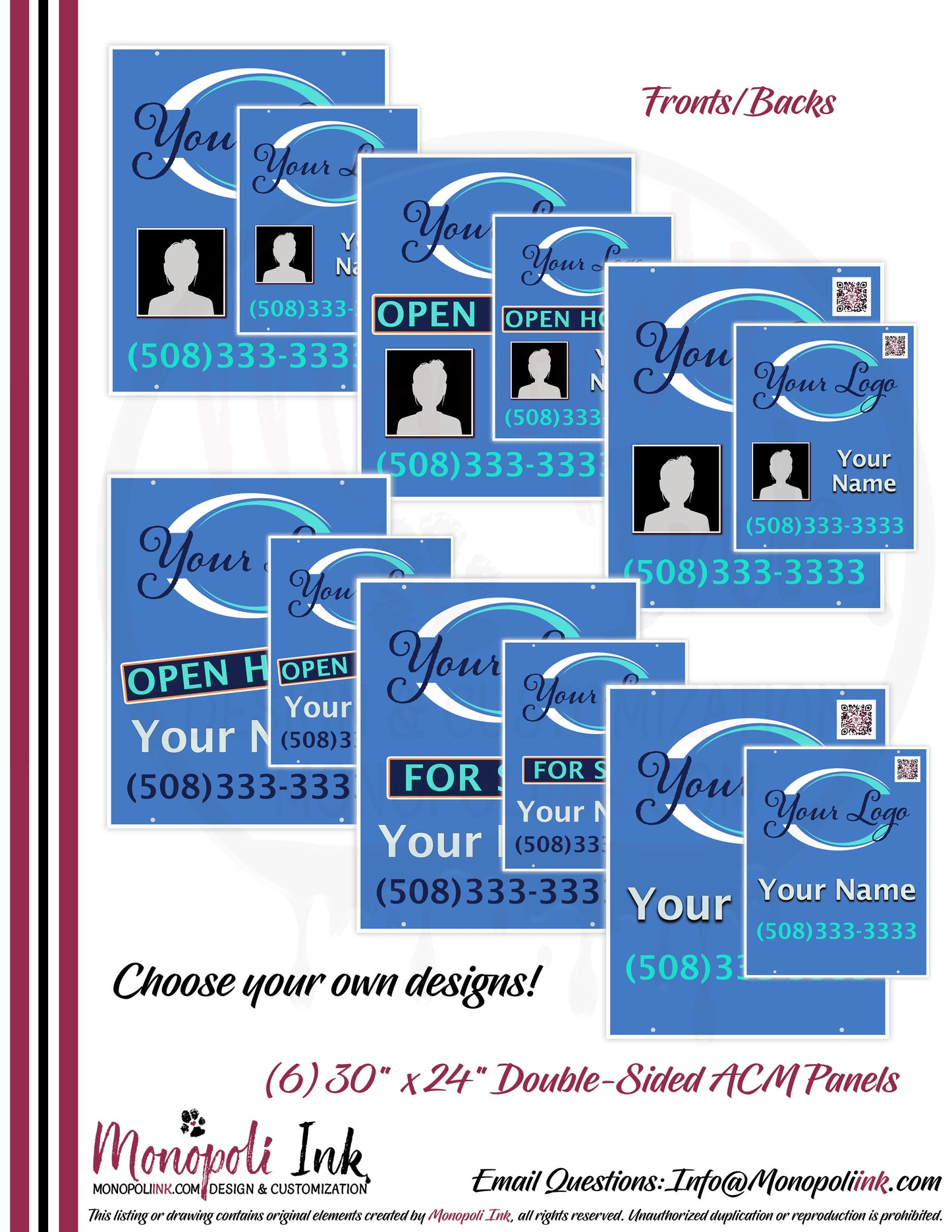 30" x 24" Aluminum Composite Real Estate Sign Panels