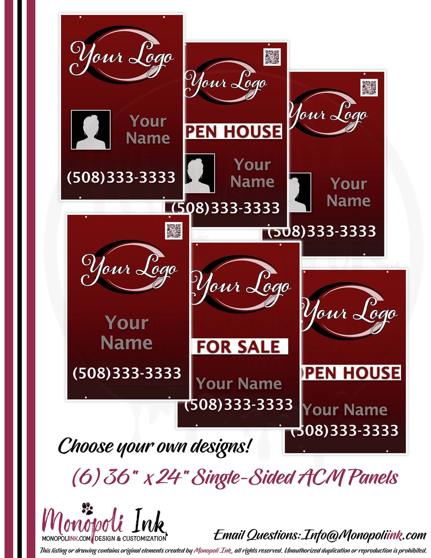 36" x 24" Aluminum Composite Sign Panels