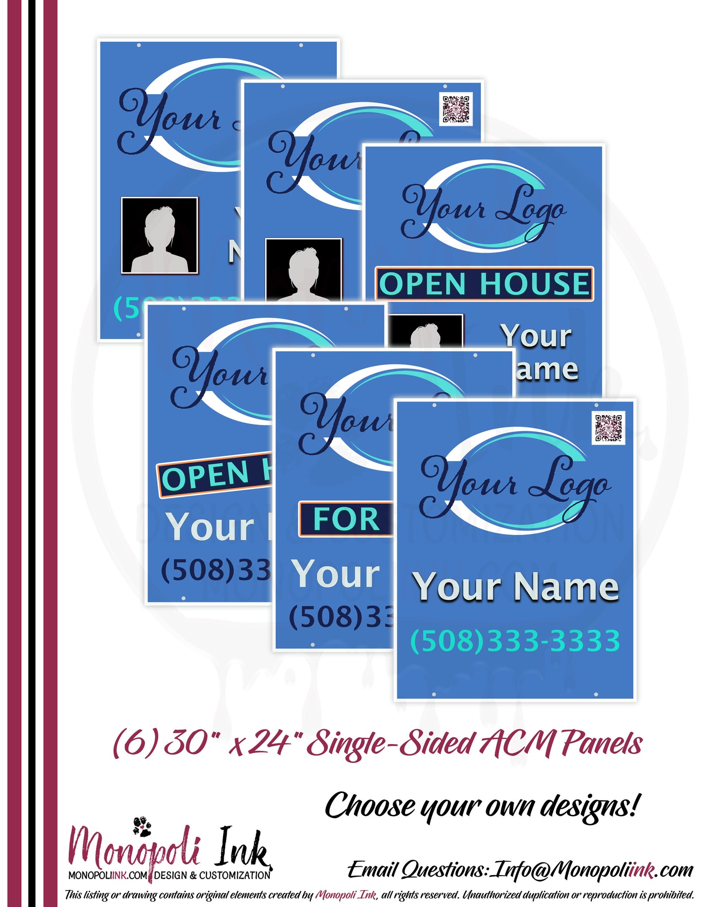 30" x 24" Aluminum Composite Real Estate Sign Panels