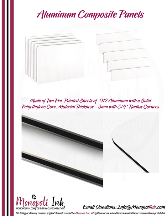 6" x 24" Aluminum Composite Sign Panels