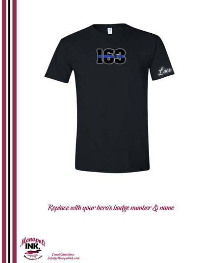Police Badge Number Tee