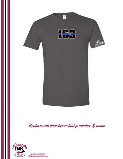 Police Badge Number Tee