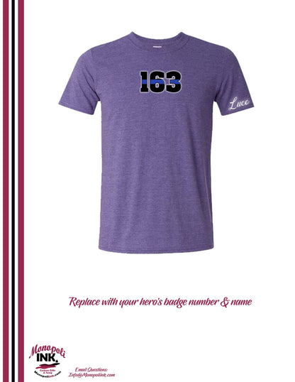 Police Badge Number Tee